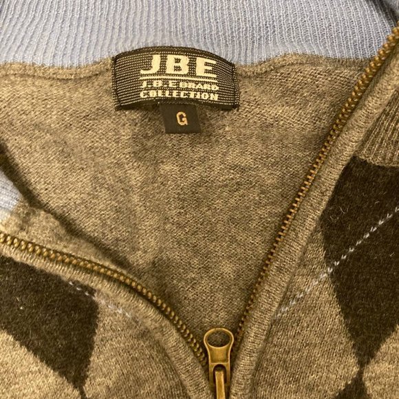 JBE Sweater Neck Zipper Mens Sz L - Picture 5 of 5